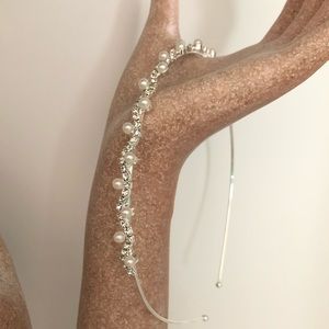 Crystal rhinestone & pearl headband